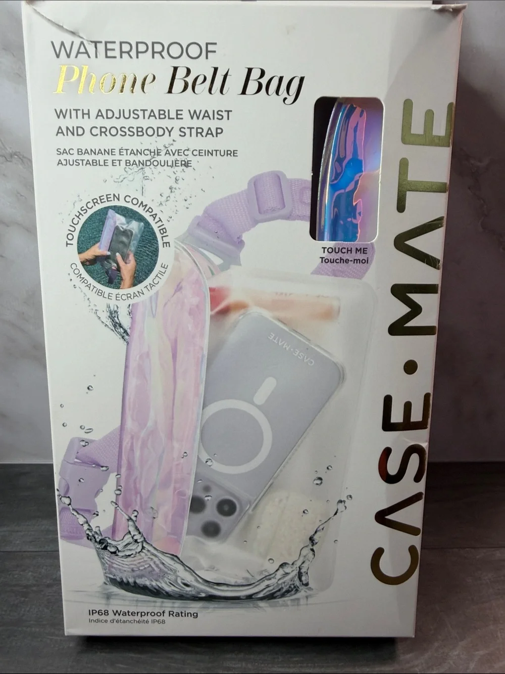 case-mate Iridescent Lavender Waterproof Phone Belt Bag